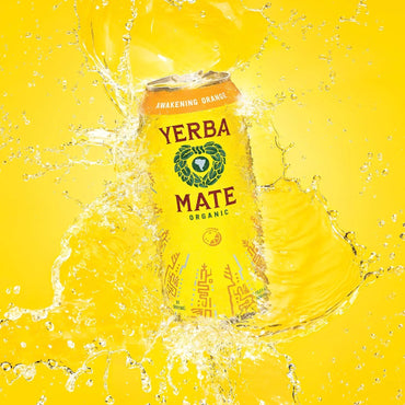 Product - Guayakí Organic Yerba Mate Enlighten Mint, 15.5 fl oz Can, Sparkling Herbal Tea with Caffeine, Plant-Based Energy Drink