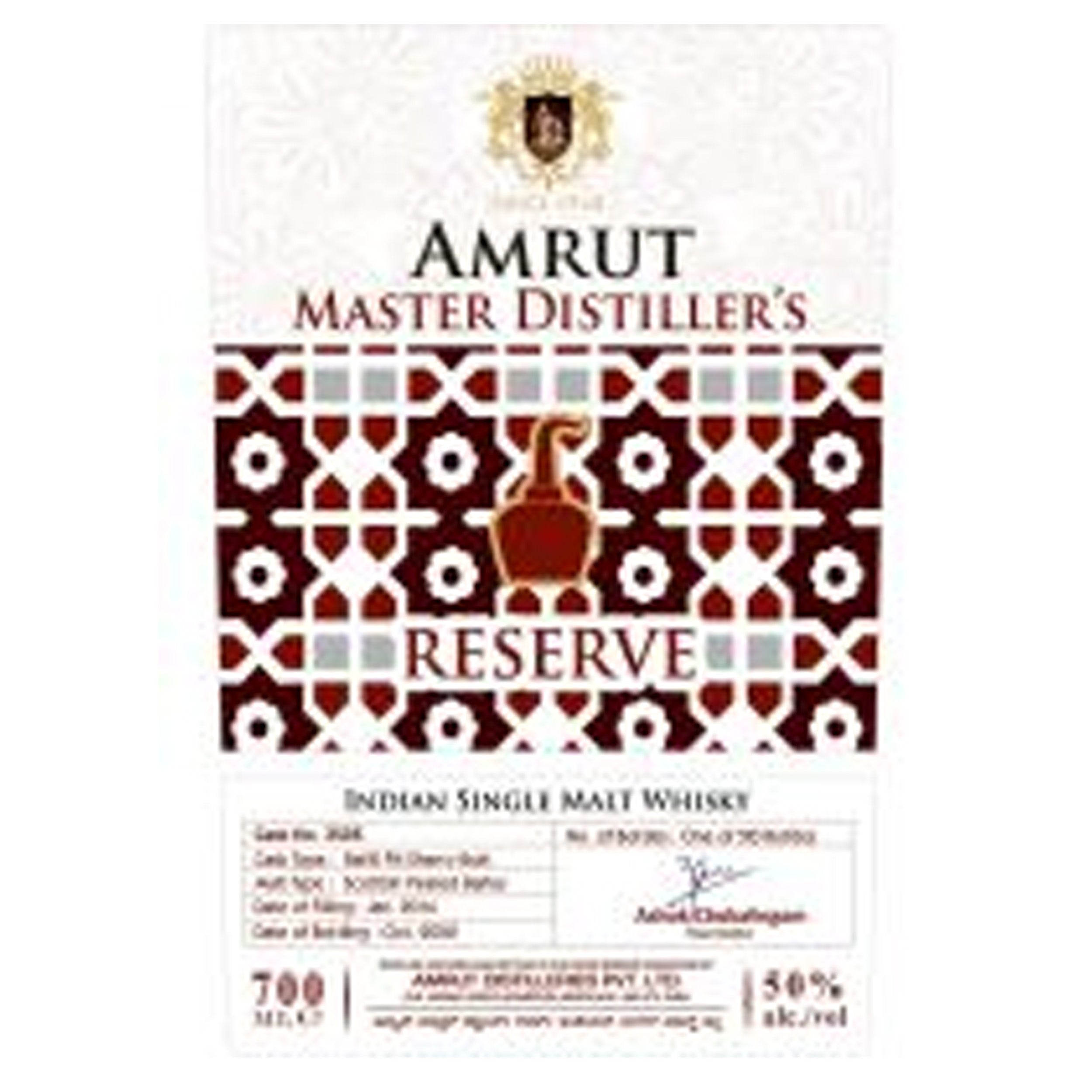Amrut Master Distiller's Reserve Indian Single Malt Whisky