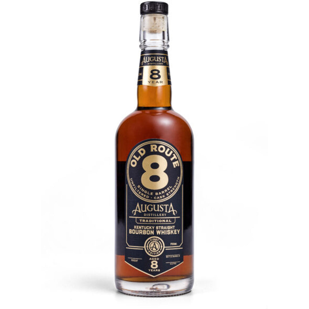 Augusta Distillery 8 Years Old Route 8 Single Barrel Unfiltered Cask Strength Kentucky Straight Bourbon Whiskey