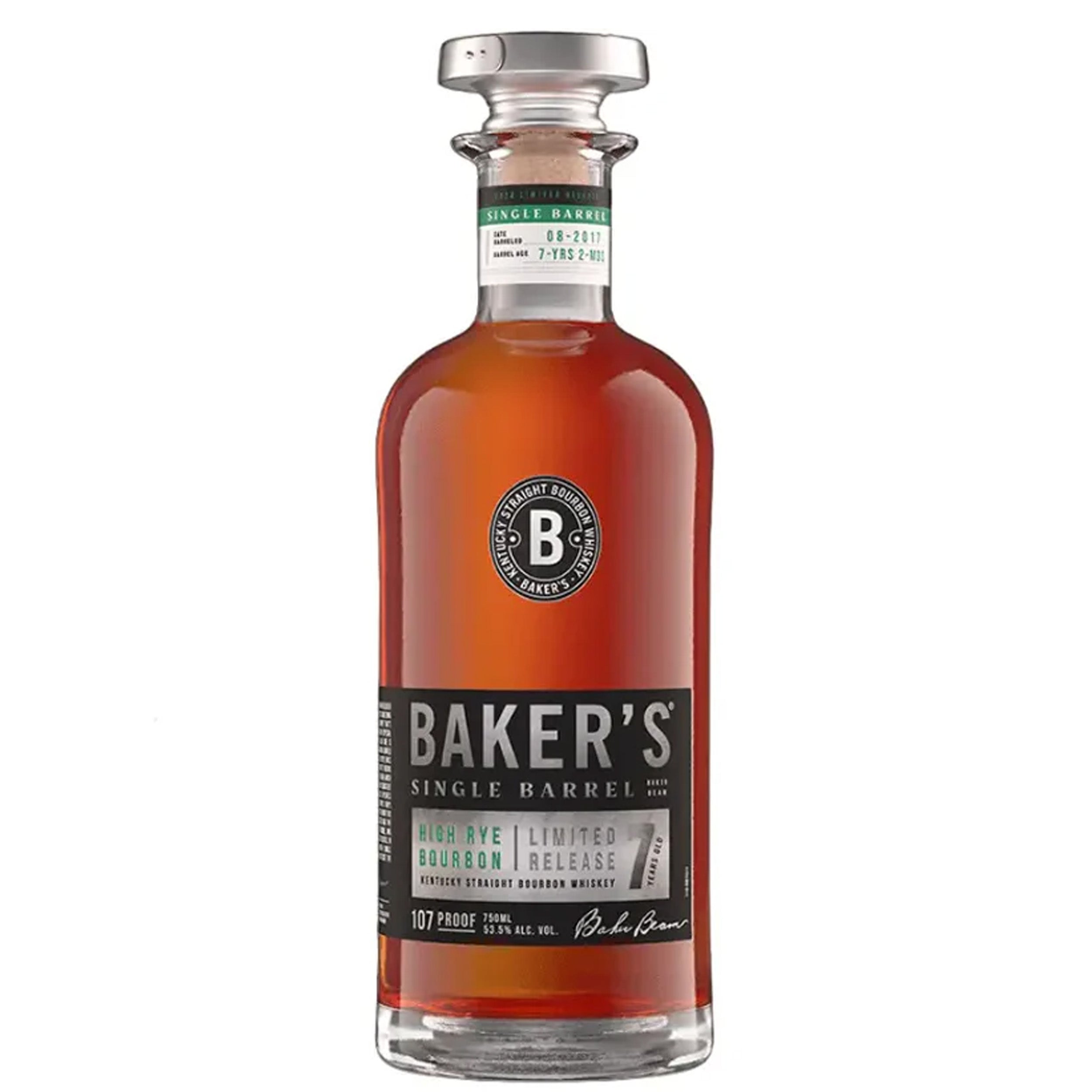 Baker's Straight Bourbon Single Barrel High Rye Bourbon Limited Release 7 Year