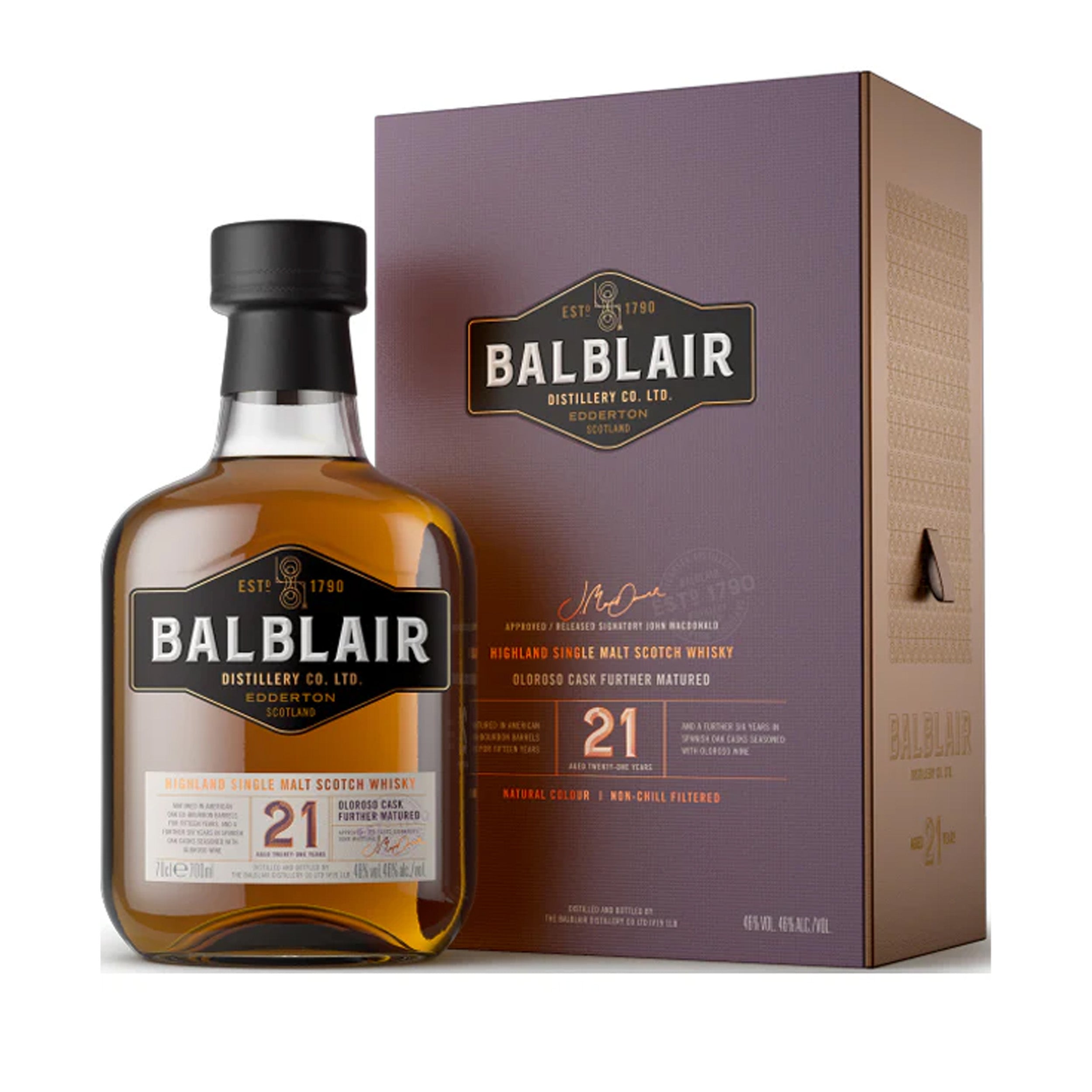 Balblair 21 Year Single Malt Scotch