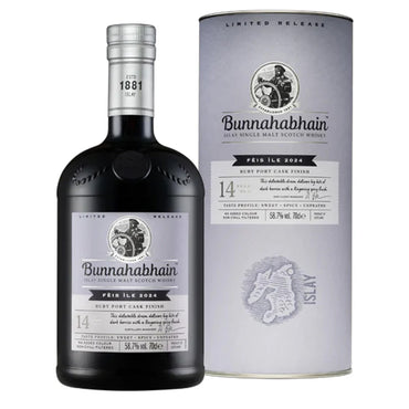 Bunnahabhain Feis Ile 2024 14 Year Old Ruby Port Cask Finish Scotch Whisky