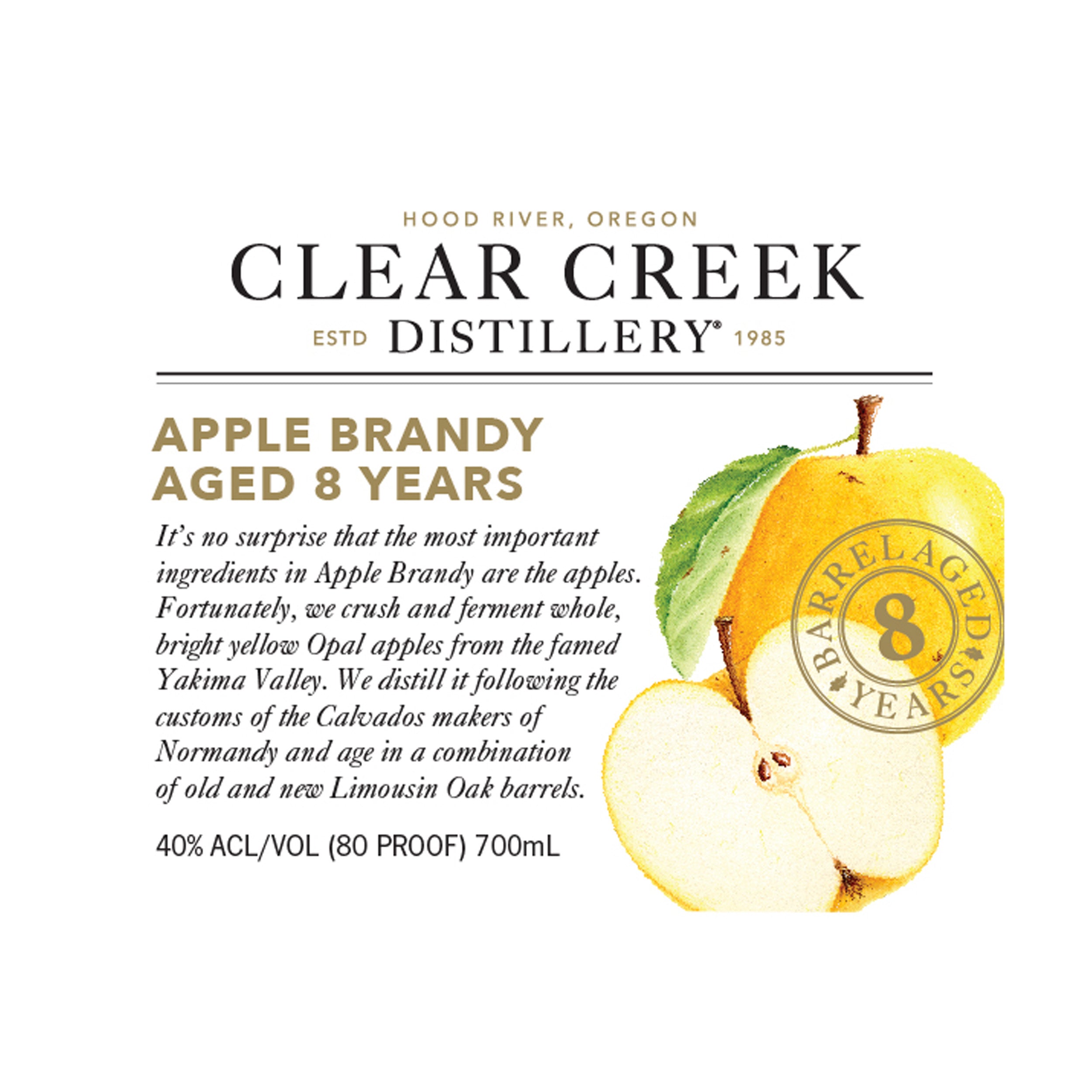 Clear Creek Apple Brandy 8 Year Old
