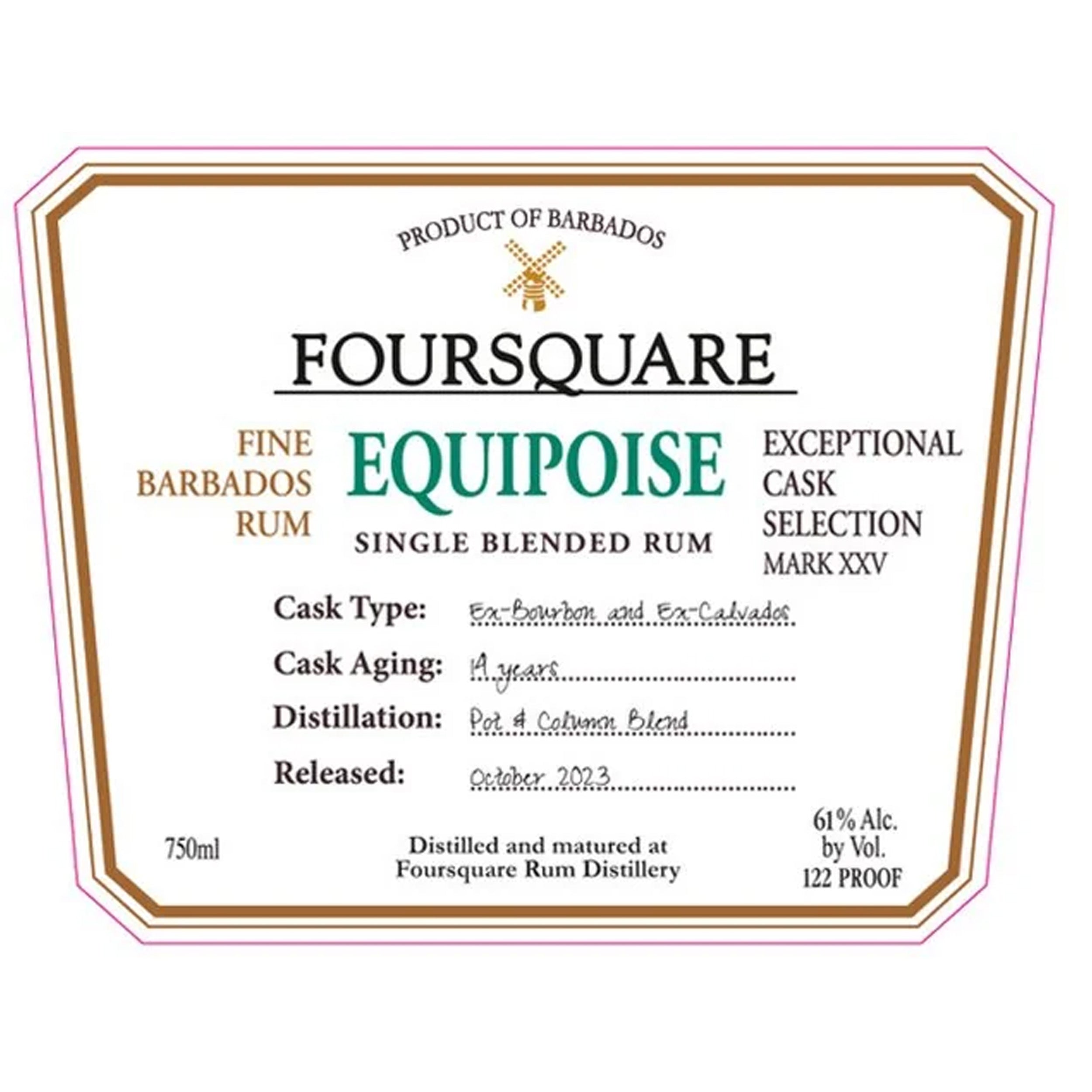 Foursquare Equipoise 14 Year Rum