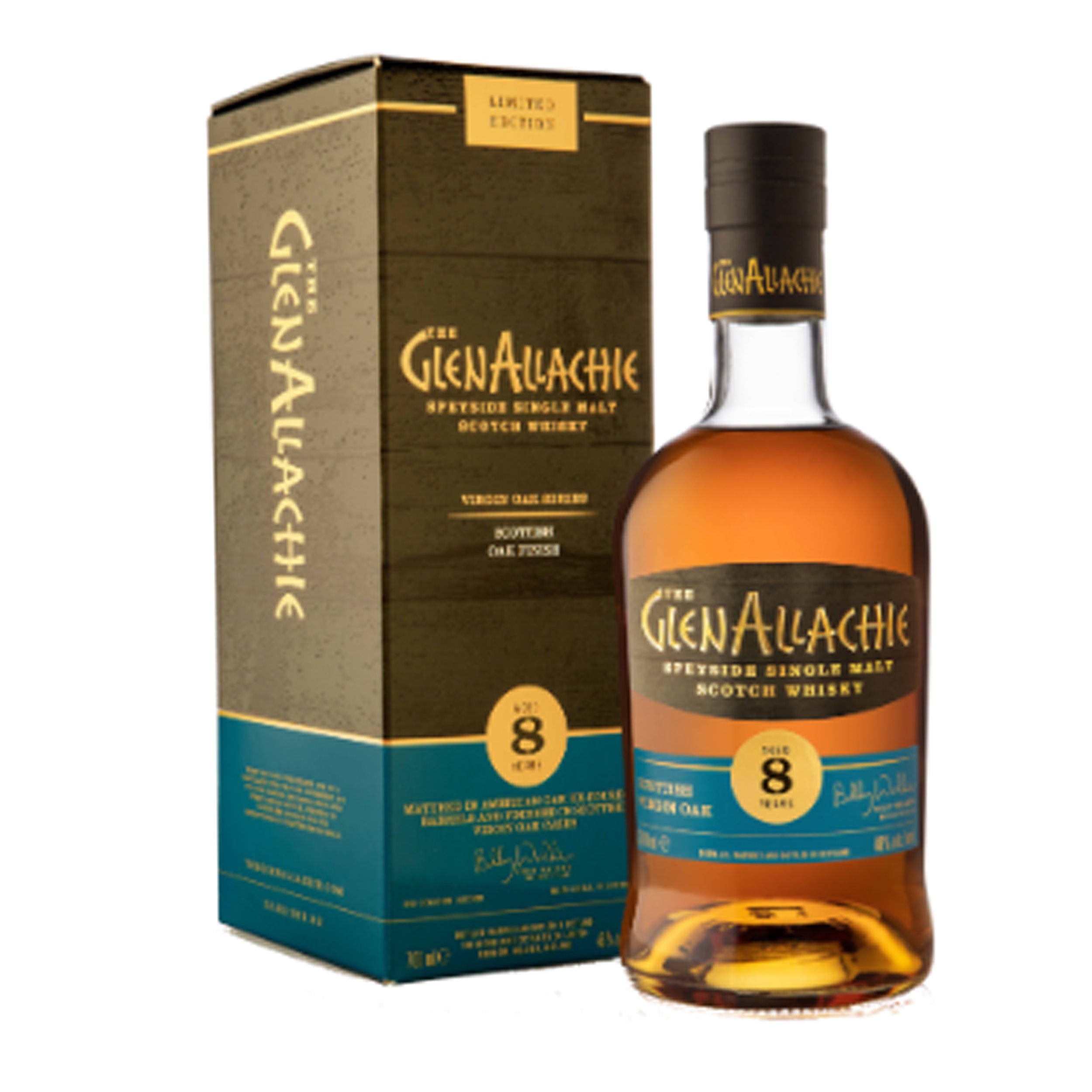 GlenAllachie Virgin Oak Series 8 Year Old Scottish Oak Finish Single Malt Whisky