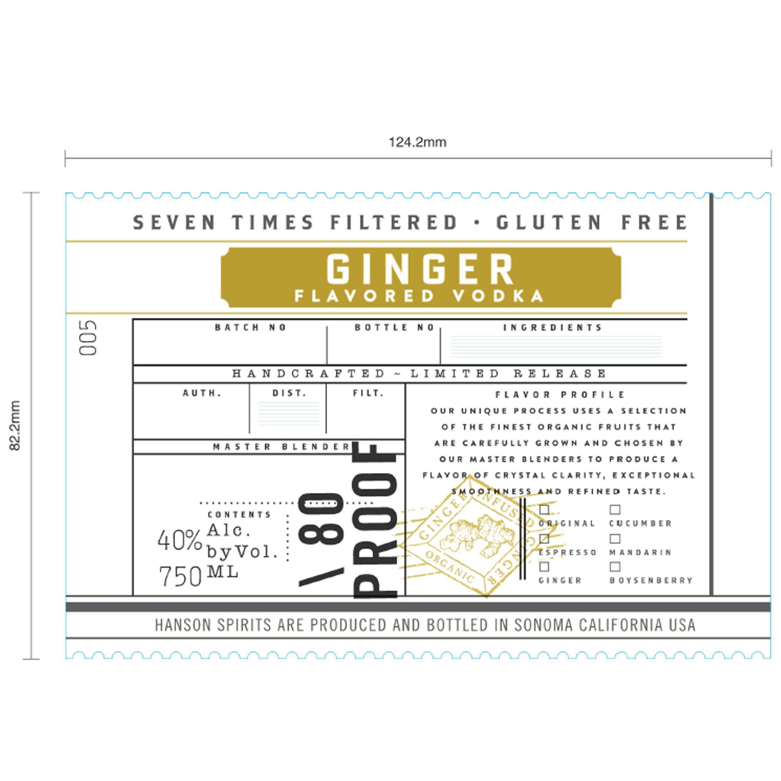 Hanson of Sonoma Ginger Vodka