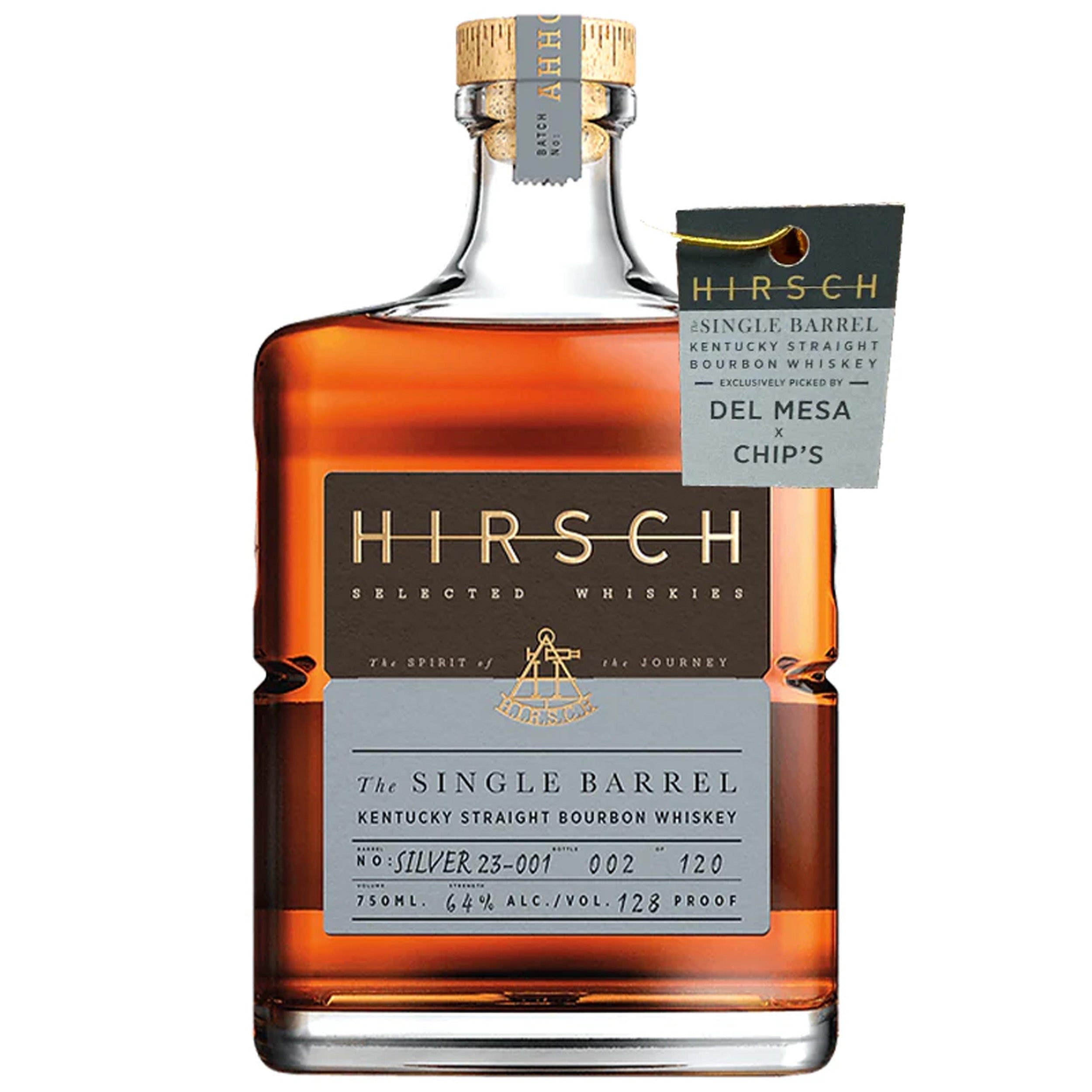Hirsch The Single Barrel Bourbon Whiskey Selected by Del Mesa Liquor & Chip's Liquor