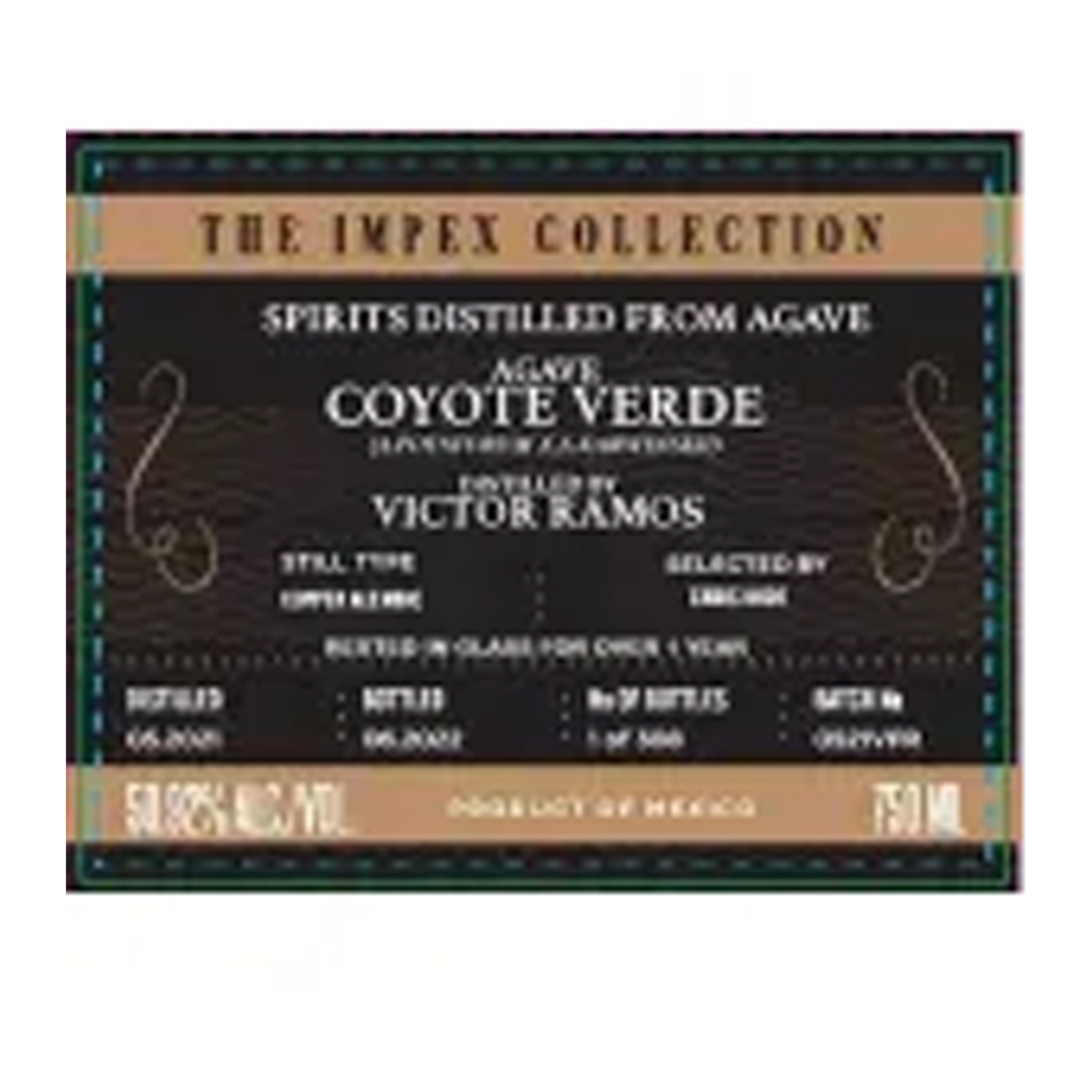 The Impex Collection Coyote Verde Victor Ramos Mezcal