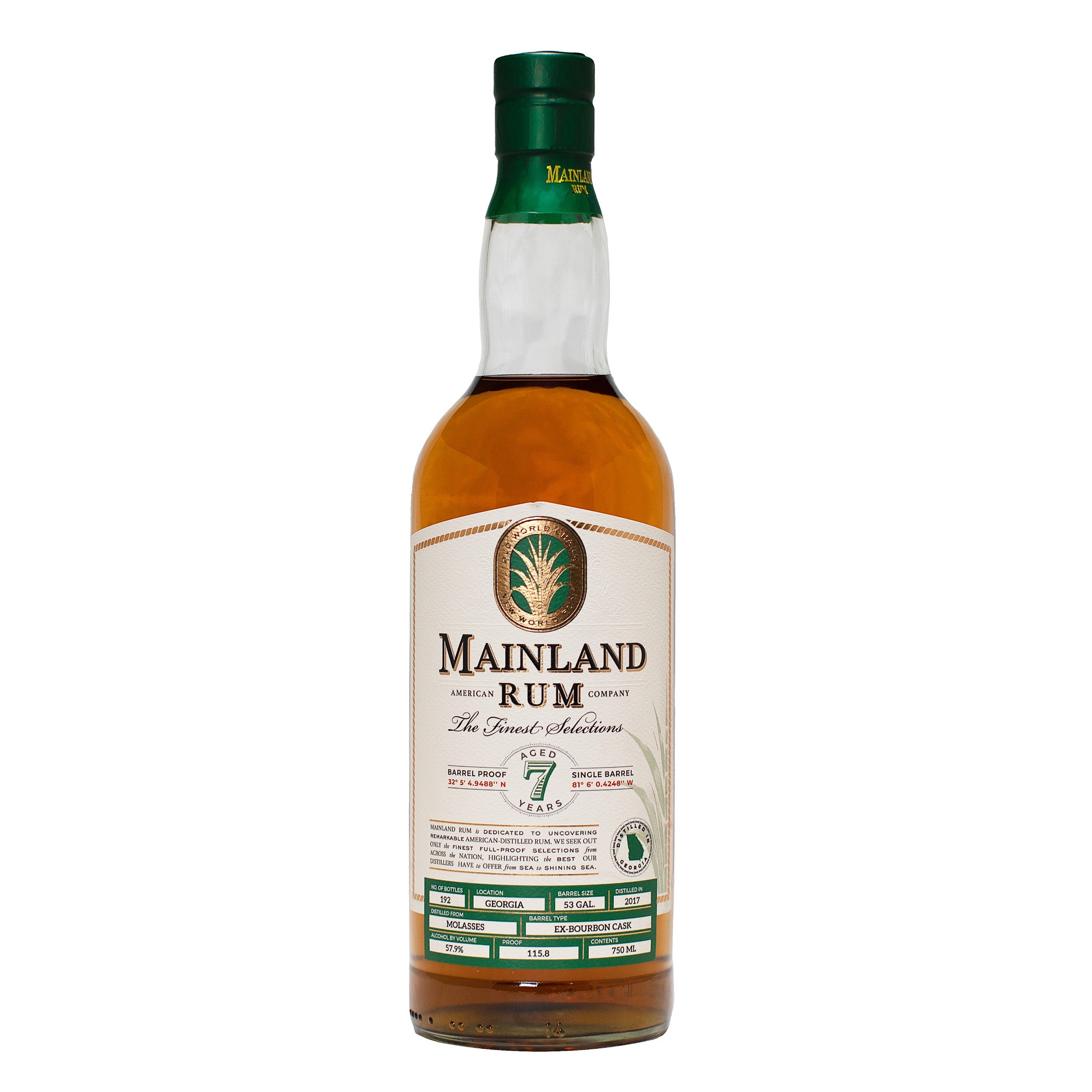 Mainland Rum 7 Year Georgia Rum