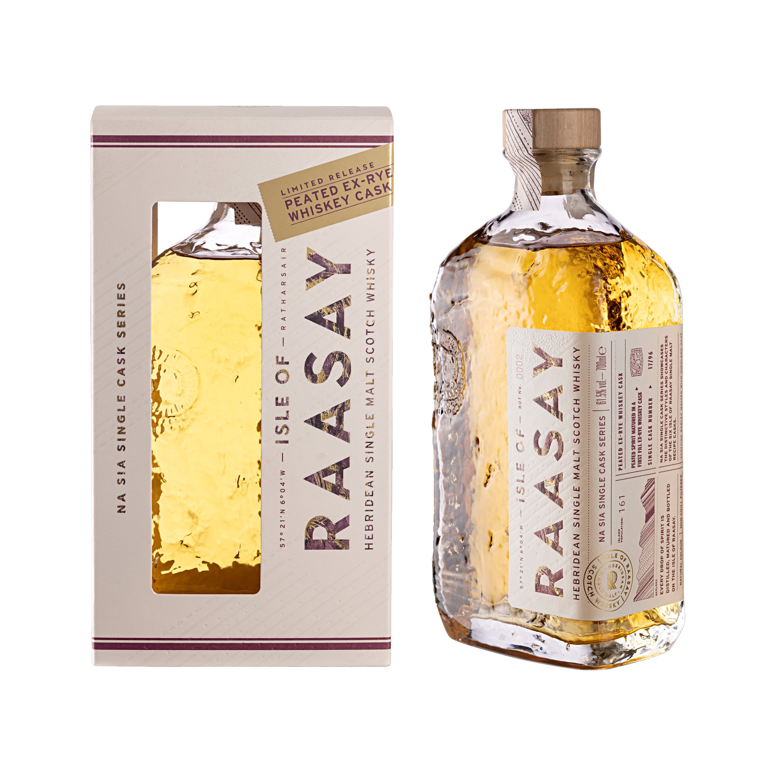 Raasay Distillery Ex-Woodford Reserve Rye Unpeated Cask Strength Whiskey