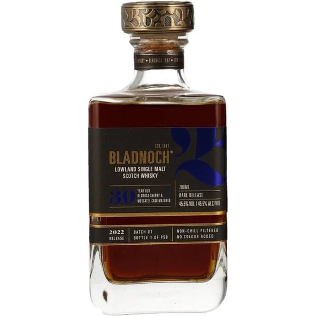 Bladnoch 30 Year Old Single Malt Scotch full-height bottle on white background