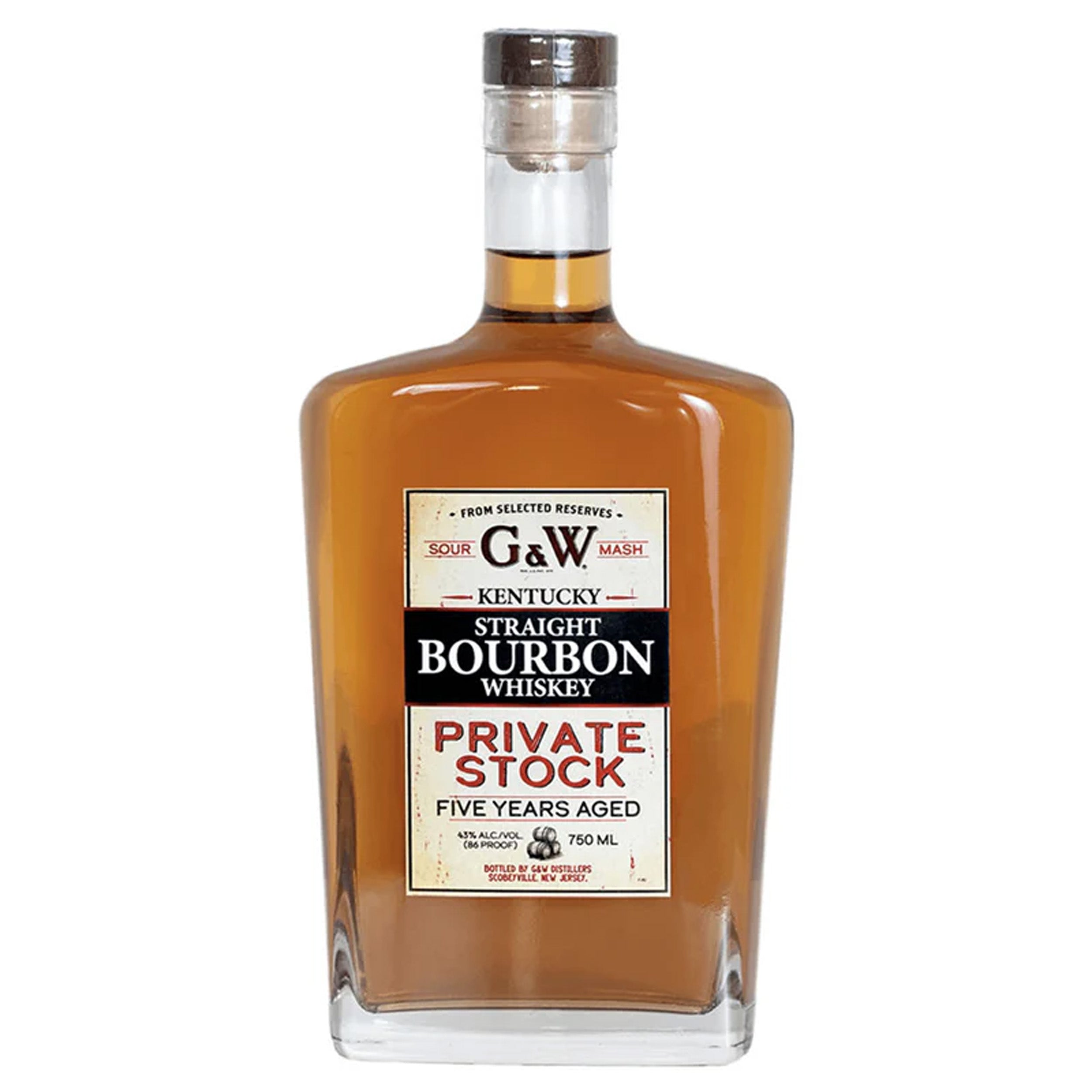G&W Private Stock 5 Years Aged Kentucky Straight Bourbon Whiskey