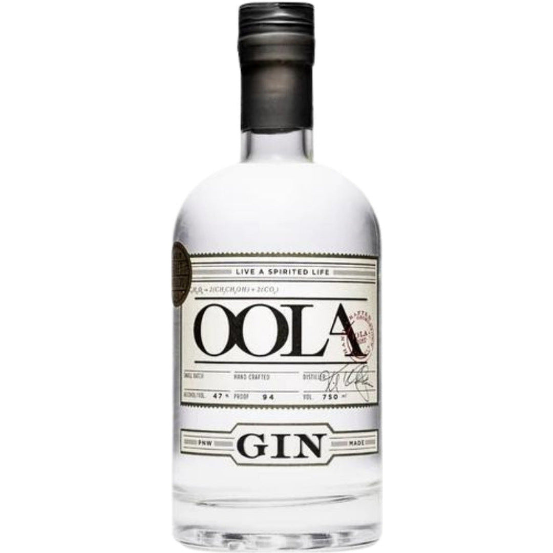 Oola Left Coast Gin full-height bottle on white background
