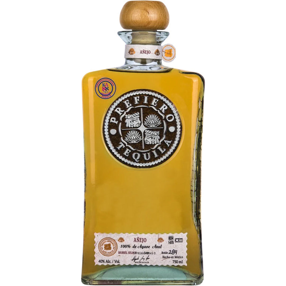 Prefiero Añejo Tequila Kosher for Passover full-height bottle on white background