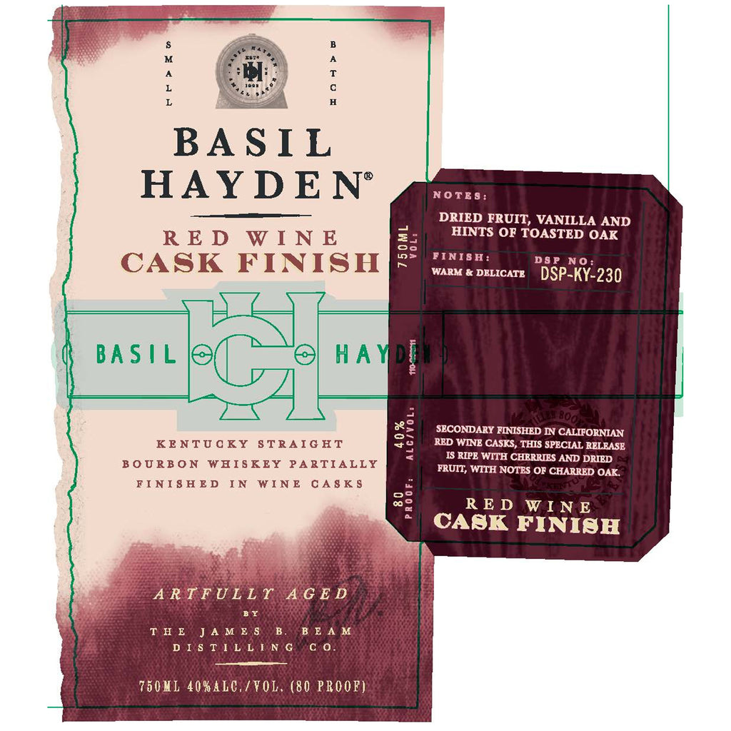 Basil Hayden Red Wine Cask Finish Bourbon Whiskey Chips Liquor