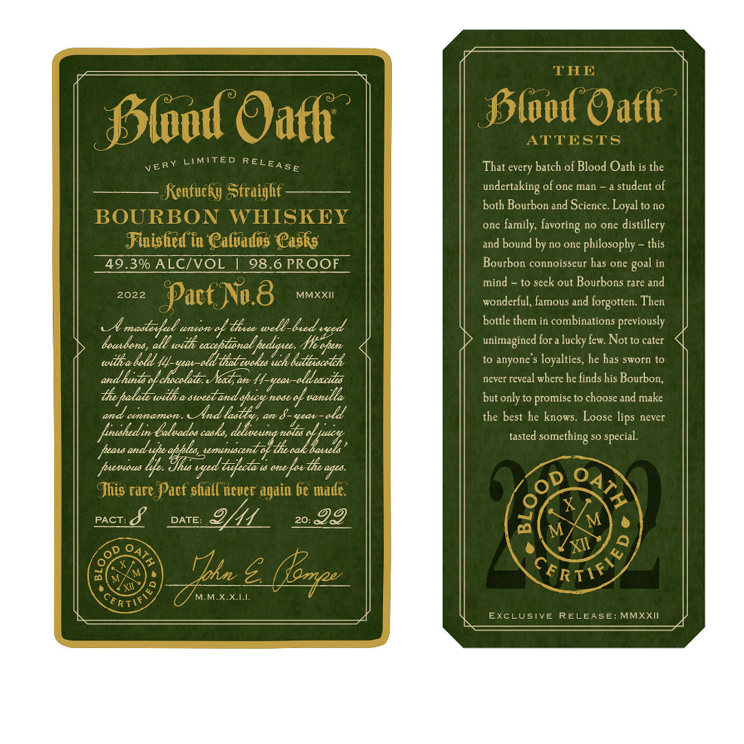 Blood Oath Pact 8 Bourbon Whiskey