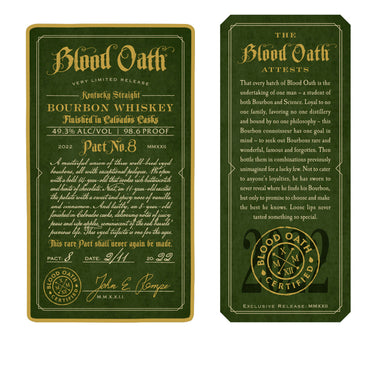 Blood Oath Pact 8 Bourbon Whiskey