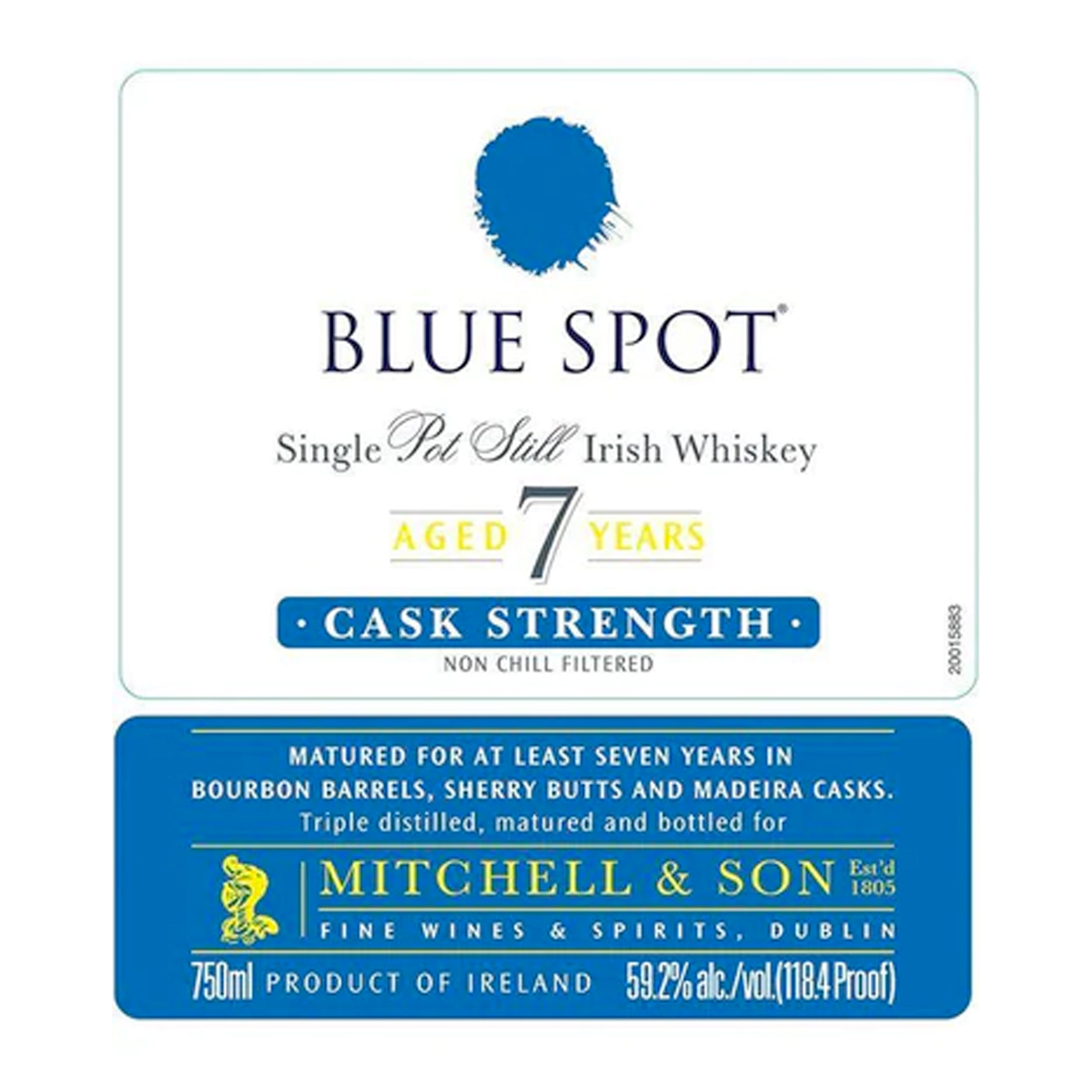 Mitchell & Son Blue Spot Cask Strength 7 Year Old Irish Whiskey