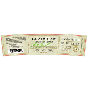 Bradshaw Kentucky Straight Rye Whiskey