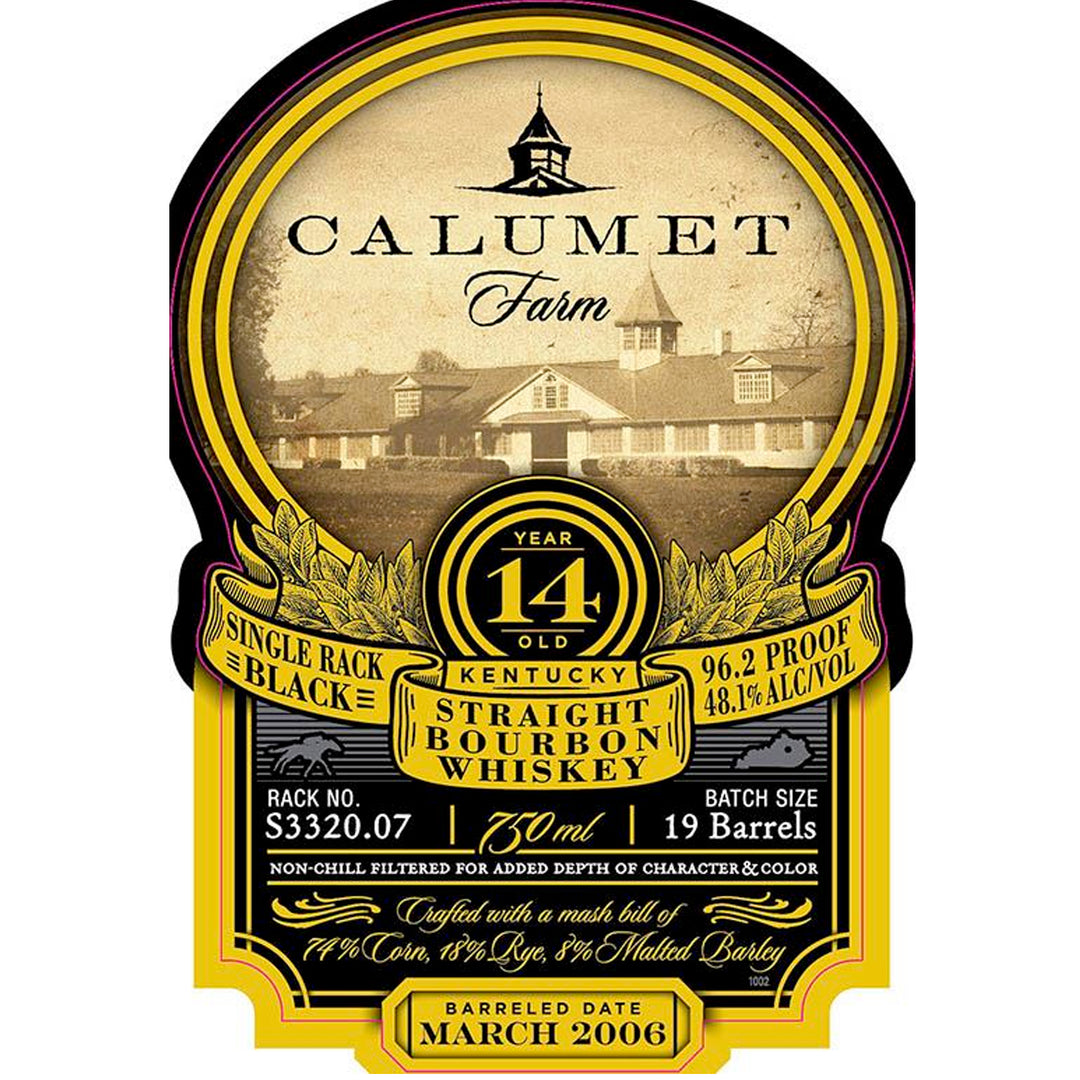 Calumet Single Rack Straight Bourbon Whiskey 14Yr