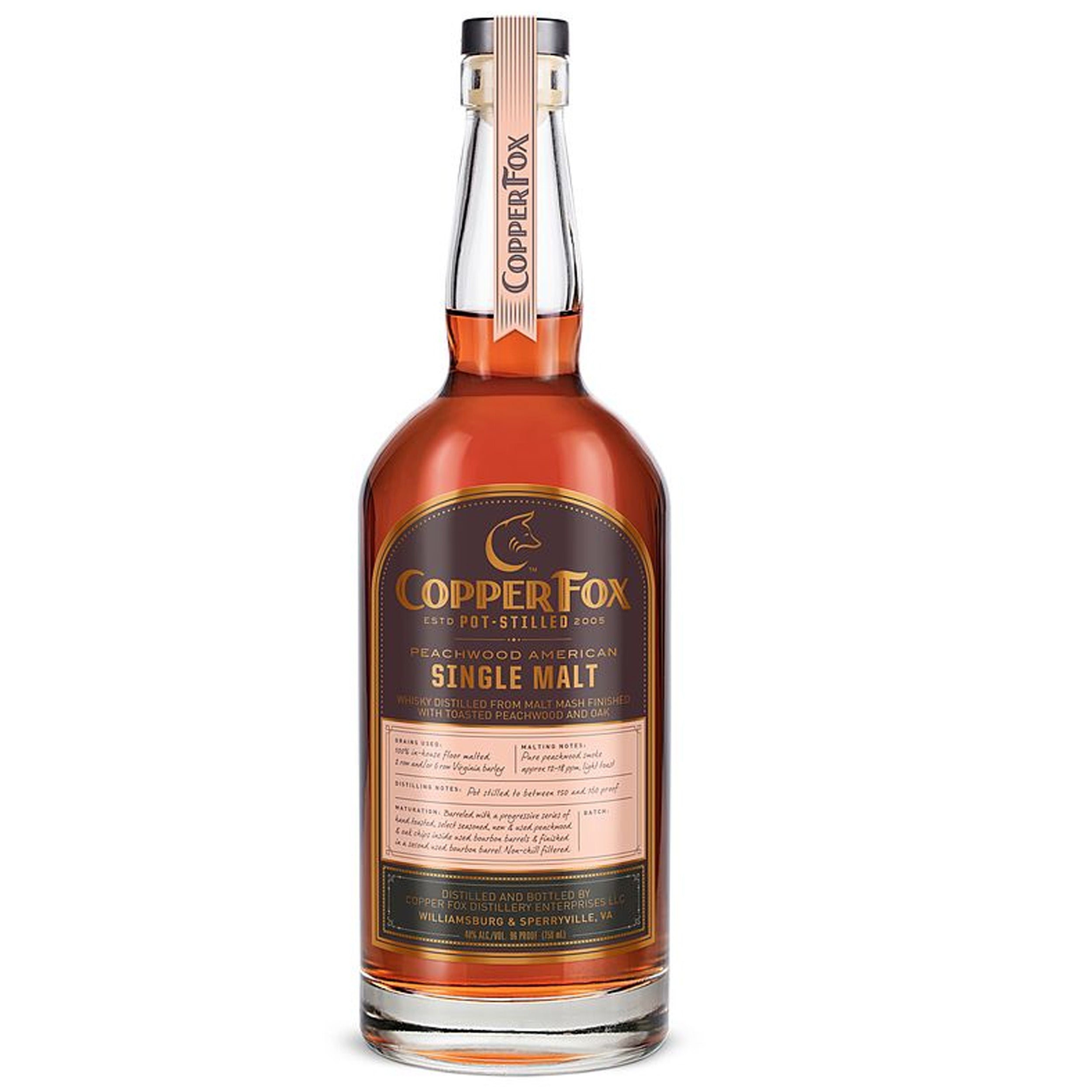Copper Fox Peachwood American Single Malt Whisky