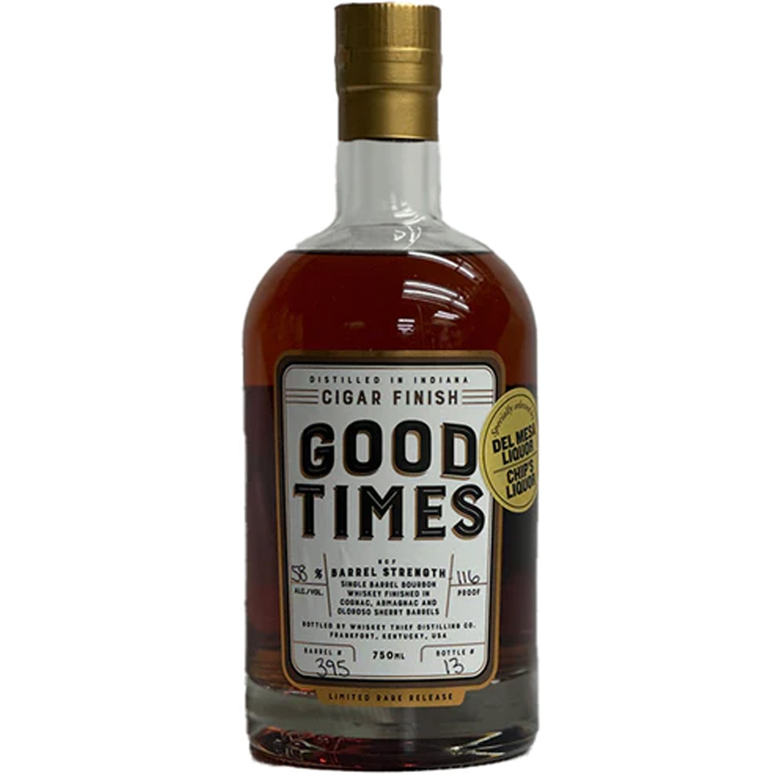 Good Times Cigar Finish 'Del Mesa Liquor x Chip's Liquor' Single Barrel Select Bourbon Whiskey