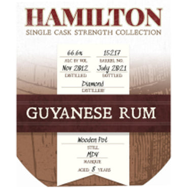 Hamilton Single Cask Demerara #15217 2012