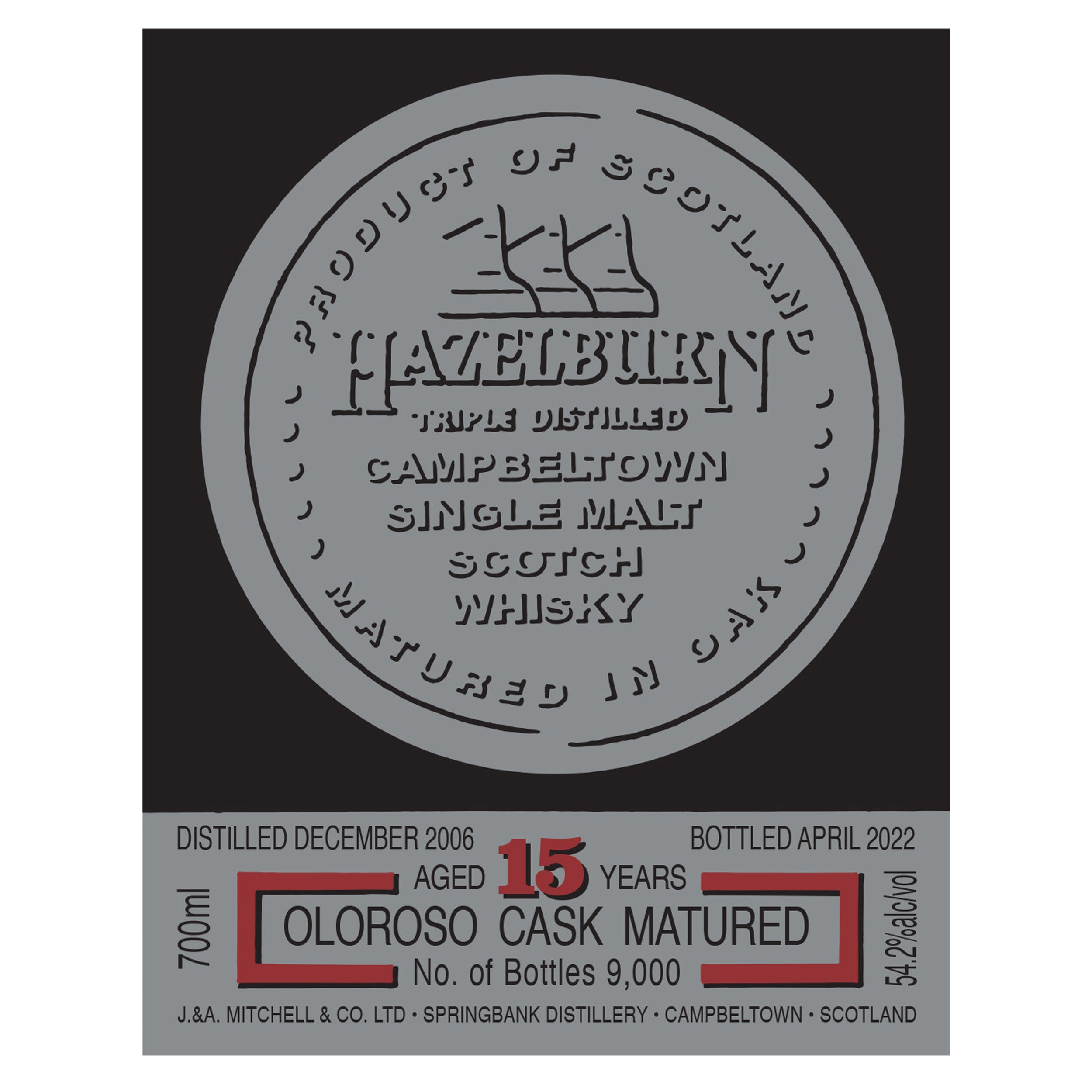 Hazelburn 15 Year Oloroso Cask Scotch Whisky