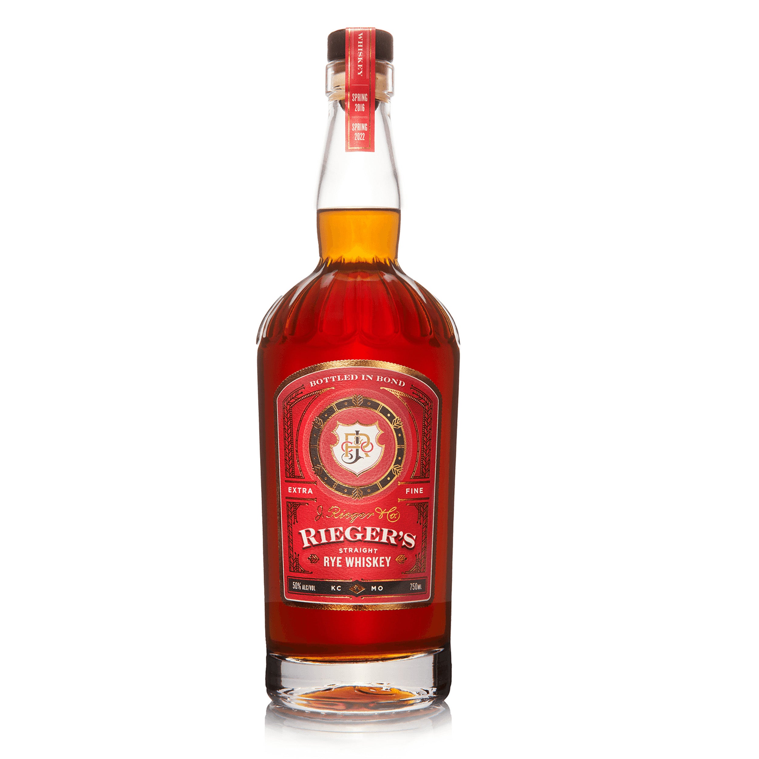 J Rieger & Co Bottled in Bond Straight Rye Whiskey