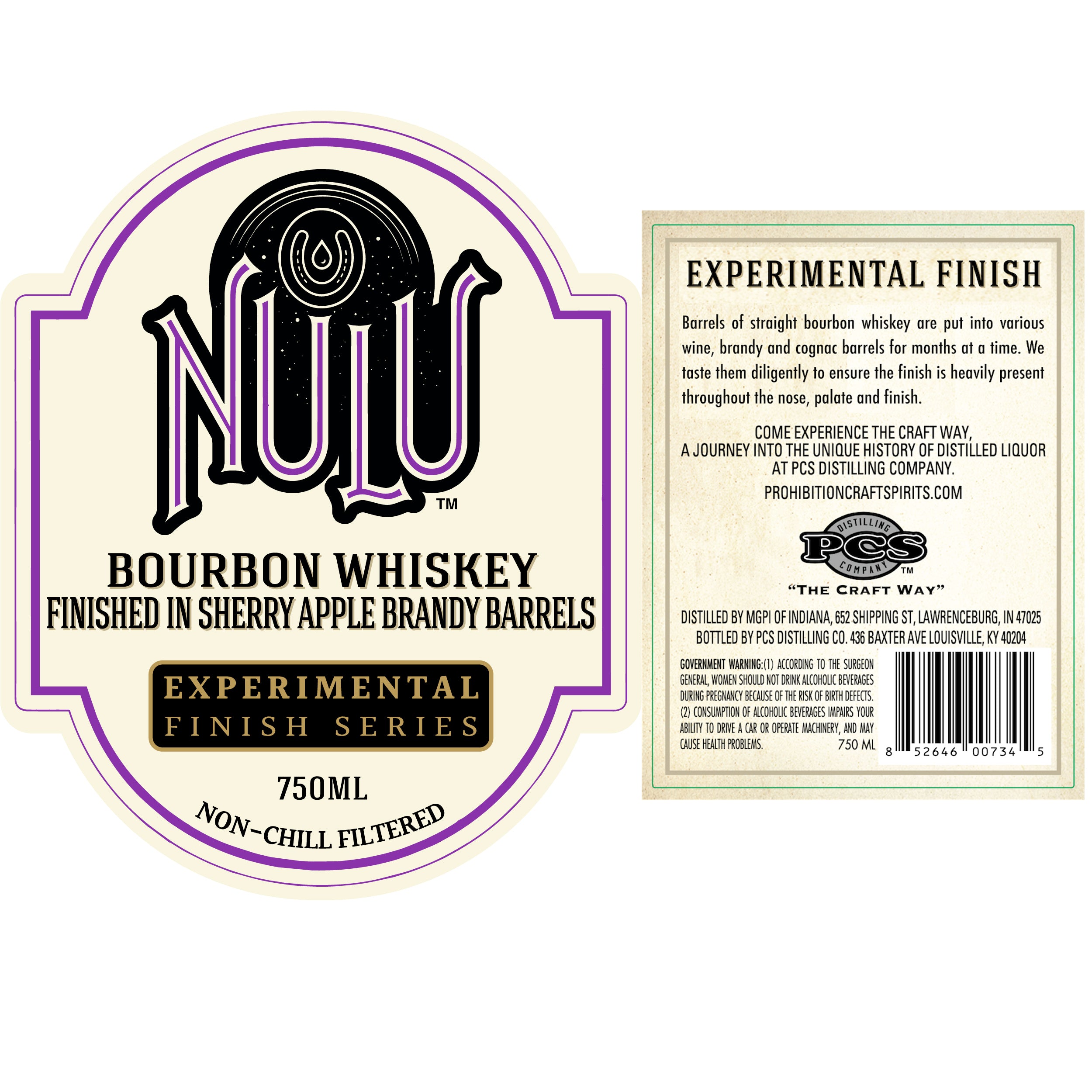 Nulu Experimental Series Sherry Apple Brandy Barrel Finished Bourbon Whiskey