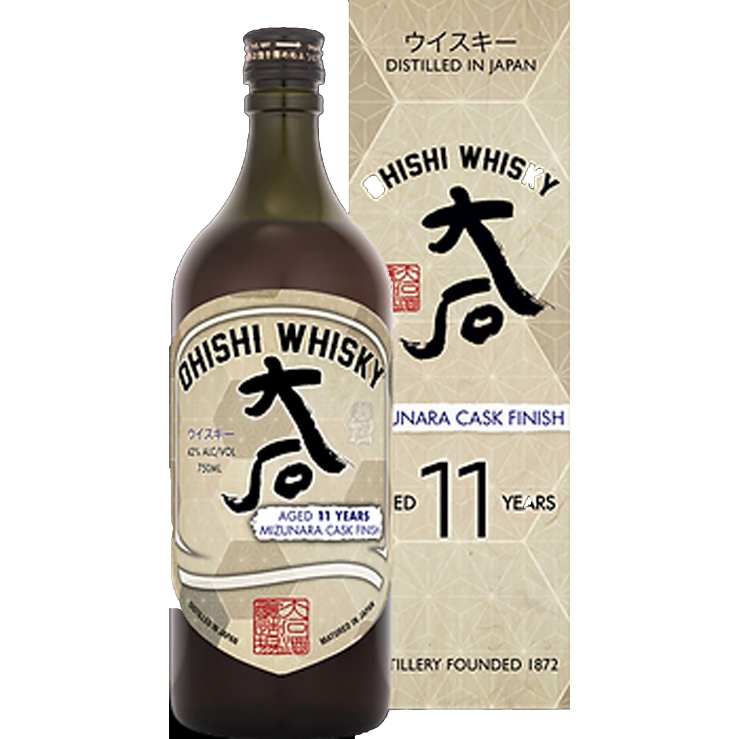 Ohishi 11 Year Old Mizunara Cask Finish Japanese Whisky