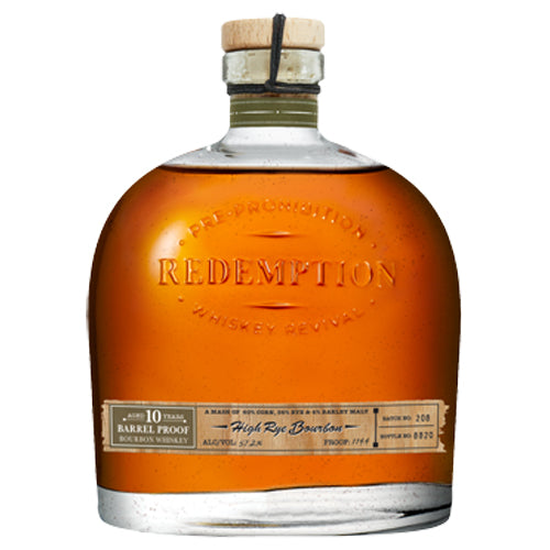 Redemption High Rye Barrel Proof 10 Year Bourbon Whiskey