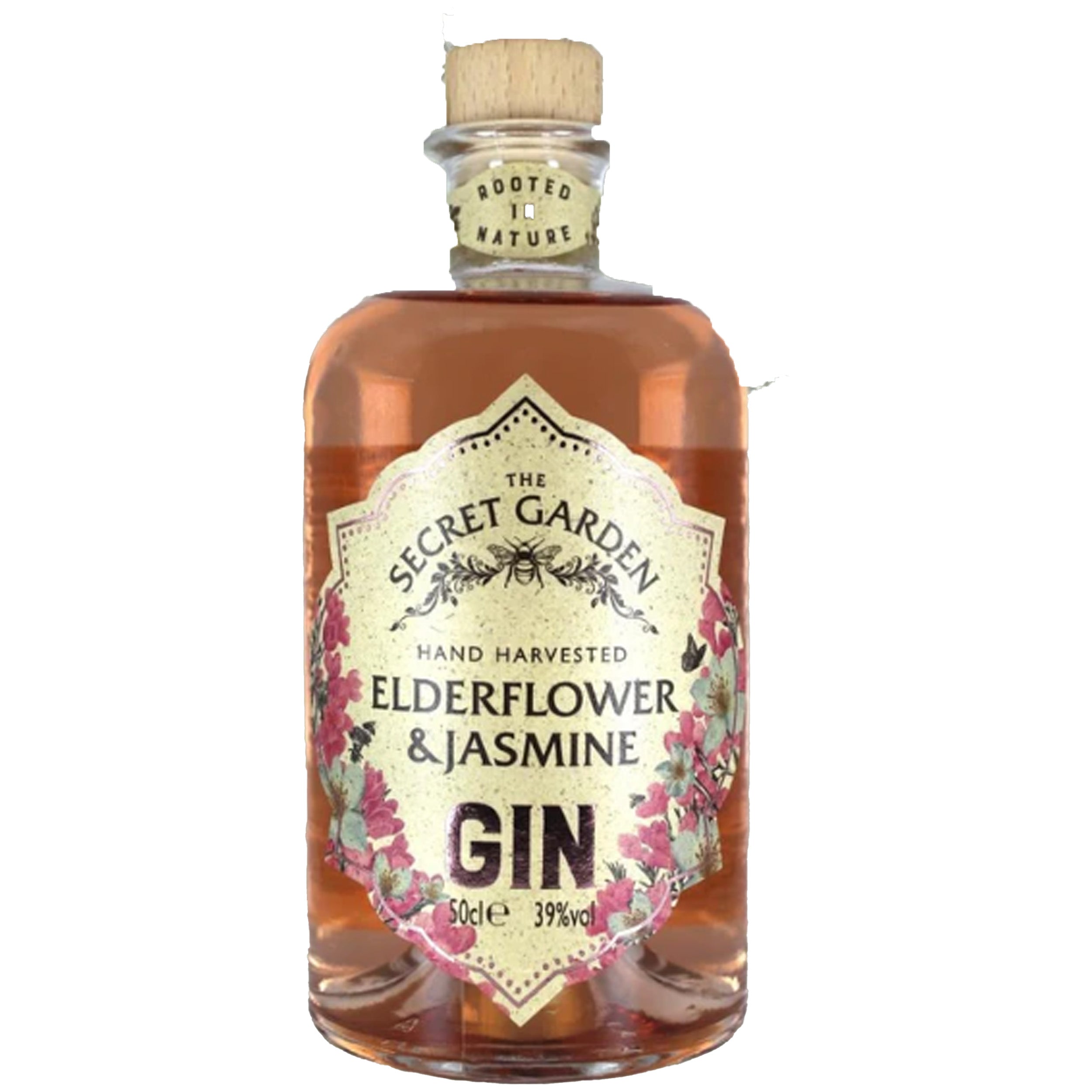 Liquor Herb Gin The Garden Pink – And Elderflower Chips Jasmine