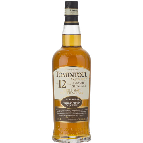 Tomintoul Oloroso Sherry Cask Finish Single Malt Scotch Whiskey 12Yr